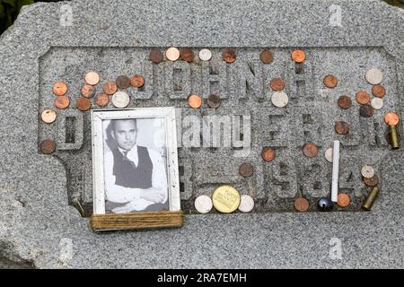 John Dillingers Grab Crown Hilll Cemetery in Indianapolis, Indiana Stockfoto