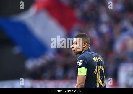 PARIS, FRANKREICH - JUNI 19: Kylian Mbappe von Frankreich während des UEFA-Wettkampfs der GRUPPE B IN der Euro 2024-Qualifikationsrunde zwischen Frankreich und Griechenland im Stade de France Stockfoto