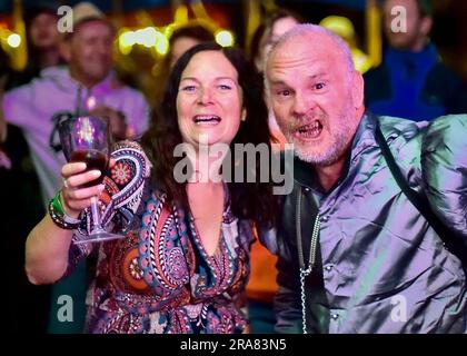 Sabine Hay, Derbyshire, Großbritannien. 01. Juli 2023 Exilmusikfestival. Bildunterschrift: Bild: Mark Dunn/Alamy Live News Stockfoto