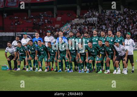 Recife, Brasilien. 01. Juli 2023. PE - RECIFE - 01/07/2023 - BRASILEIRO D 2023, SANTA CRUZ X NACIONAL DE PATOS - Nacional de Patos Spieler posieren für ein Foto vor dem Spiel gegen Santa Cruz im Arruda Stadion für die brasilianische Meisterschaft D 2023. Foto: Rafael Vieira/AGIF/Sipa USA Kredit: SIPA USA/Alamy Live News Stockfoto