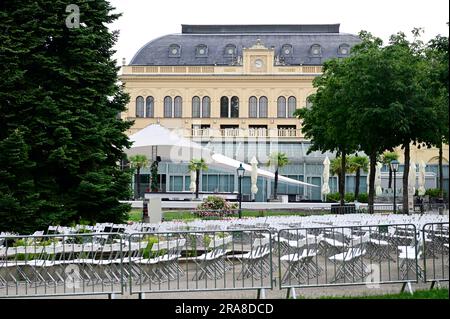 Baden, Niederösterreich, Österreich. Casino Baden im Spa-Park Stockfoto