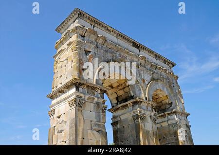 Stadttor Germanicus Arch, Arc de, Roman Arch of Honour, Saintes, Charente-Maritime, Poitou Charentes, Frankreich Stockfoto