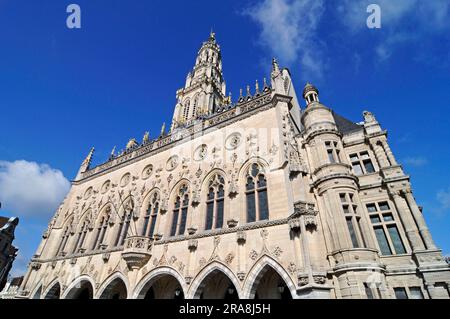 Rathaus, Place des Heros, Arras, Nord Pas de Calais, Frankreich Stockfoto