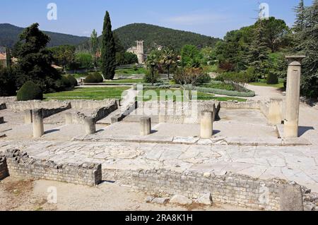 Römische Ausgrabungsstätte, Vaison-la-Romaine, Vaucluse, Provence-Alpes-Cote d'Azur, Südfrankreich Stockfoto