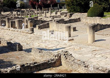 Römische Ausgrabungsstätte, Vaison-la-Romaine, Vaucluse, Provence-Alpes-Cote d'Azur, Südfrankreich Stockfoto