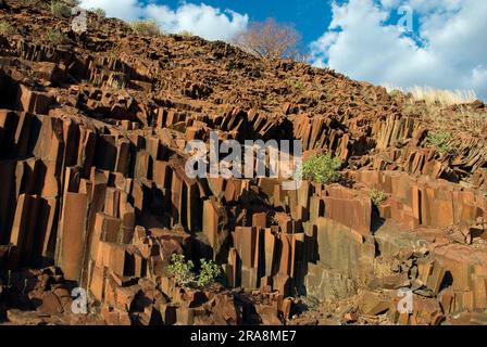 Basaltsäulen, Khorixax, Namibia Stockfoto