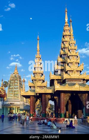 Mahabodhi-Tempel, Shwedagon-Pagode, Rangun (Yangon), Birma, Myanmar, Rangun Stockfoto