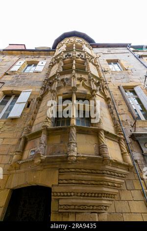 Renaissance-Gebäude namens Aldermen's Tower (Maison dite Tour des Echevins), erbaut zwischen 1500 und 1520, Altstadt Brive la Gaillarde (Corrèze) New-Aquit Stockfoto