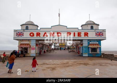 Der Grand Pier in Weston Super Mare Stockfoto