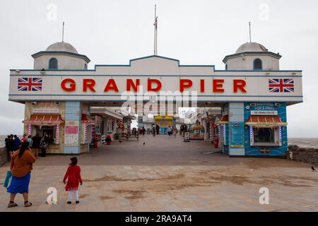 Der Grand Pier in Weston Super Mare Stockfoto