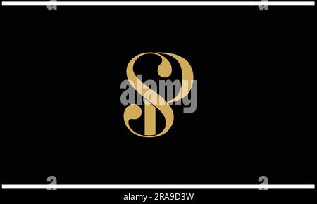 SP, PS, Monogramm mit abstrakten Buchstaben und Logo Stock Vektor