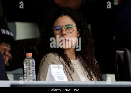 Nicht exklusiv: 30. Juni 2023, Mexiko-Stadt, Mexiko: Innenministerin Luisa Maria Alcalde bei der Feier zum 4. Jahrestag der National G Stockfoto