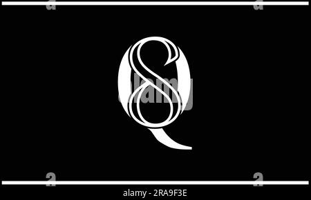 SQ, QS, Monogramm mit abstrakten Buchstaben und Logo Stock Vektor