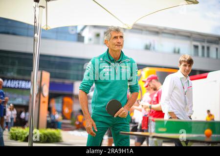 Edoardo Bendinelli, Fernando Alonso Personal Trainer während des österreichischen GP, Spielberg 29. Juni bis 2. Juli 2023 auf dem RedBull Ring, Formel 1 Weltmeisterschaft 2023. Stockfoto