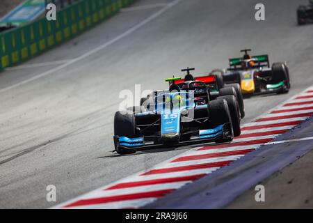 15 CORDEEL Amaury (Bel), UNI-Virtuosi Racing, Dallara F2, Action während der 7. Runde der FIA-Formel-2-Meisterschaft 2023 vom 30. Juni bis 2. Juli 2023 auf dem Red Bull Ring in Spielberg, Österreich. Kredit: Independent Photo Agency Srl/Alamy Live News Stockfoto