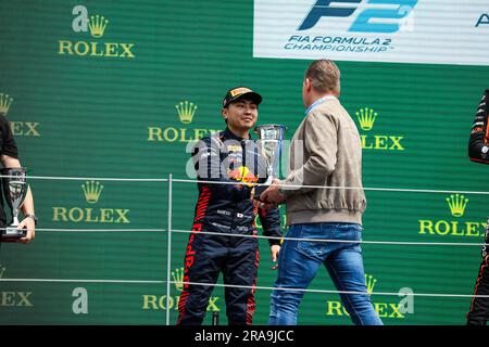 IWASA Ayumu (jpn), DAMS, Dallara F2, Portrait während der 7. Runde der FIA-Formel-2-Meisterschaft 2023 vom 30. Juni bis 2. Juli 2023 auf dem Red Bull Ring in Spielberg, Österreich. Kredit: Independent Photo Agency Srl/Alamy Live News Stockfoto