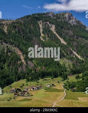 Dolomitenwochenende, wunderschöne Berge und schöne Lichter. Stockfoto