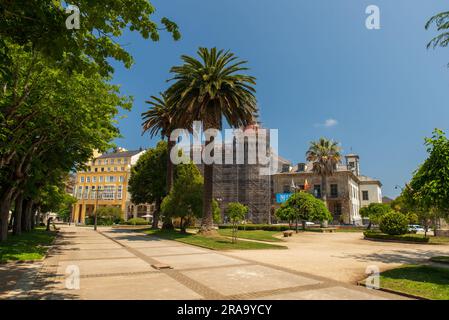 Blick auf die Stadt Ribadeo im Norden Spaniens Stockfoto
