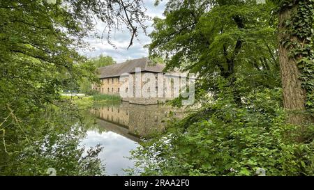 Wasserburg Haus Graven in Langenfeld, Rheinland, Deutschland Stockfoto