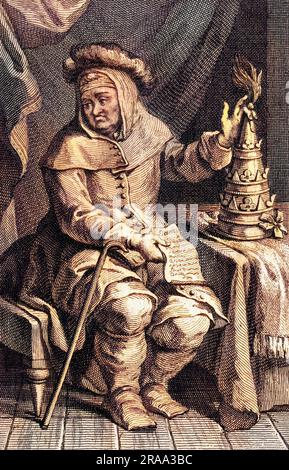 MICHEL DE SAINT-MARTIN marquis de Miskou usw. Französischer Kirchenmann? Nach dem päpstlichen Kopfschutz zu urteilen, war er entweder ein exzentrischer oder ein kirchlicher Heuchler. Datum: 1614 - 1687 Stockfoto