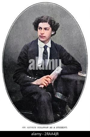 SIR ARTHUR SULLIVAN Musiker, assoziiert mit den Savoyer Opern, produziert mit W S Gilbert : fotografiert als Student. Datum: 1842 - 1900 Stockfoto