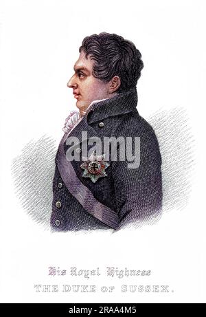 AUGUSTUS FREDERICK, Herzog von SUSSEX, sechster Sohn von George III Datum: 1773 - 1843 Stockfoto