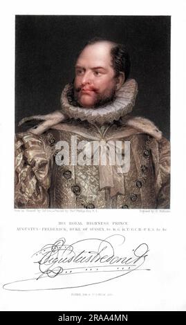 AUGUSTUS FREDERICK, Herzog von SUSSEX, sechster Sohn von George III., in Tudor-Kostüm gekleidet Datum: 1773 - 1843 Stockfoto