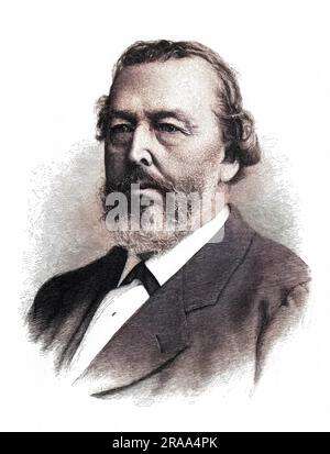 BAYARD TAYLOR, amerikanischer Journalist, Reiseautor und Übersetzer von Goethes Faust. Datum: 1825 - 1878 Stockfoto