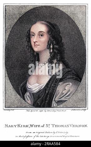 MARY KIRK Lady VERNON Frau von Sir Thomas Vernon von Hodnet DATUM: ENDE DES 17TH. JAHRHUNDERTS Stockfoto