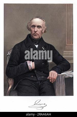 FRANCOIS-PIERRE-GUILLAUME GUIZOT (1787-1874), französischer Staatsmann, Präsident mit Autogramm. Stockfoto