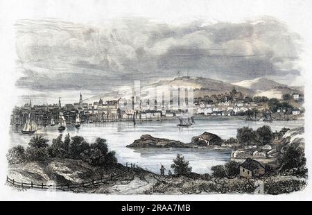 Allgemeiner Blick auf den Hafen. Datum: Ca. 1850 Stockfoto