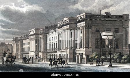 Gute Unterkunft mit Blick auf Regent's Park. Datum: 1827 Stockfoto