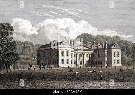 Althorp, Northamptonshire, Sitz von earl Spencer, und rechtzeitig, um die Heimat von Diana, der unglückseligen Prinzessin von Wales, zu erobern. Datum: Anfang des 19. Jahrhunderts Stockfoto