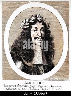 Leopold I (1640¹1705) - Heiliger römischer Kaiser, König von Ungarn und König von Böhmen. Er gehörte der Habsburger Familie an und war der zweite Sohn von Kaiser Ferdinand III. Und seine erste Frau, Maria Anna von Spanien. Datum: Ca. 1675 Stockfoto