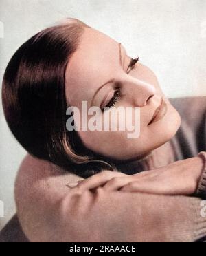 Greta Garbo (1905 - 1990), schwedisch-amerikanische Schauspielerin, gilt als eine der größten Schauspielerinnen aller Zeiten. Datum: 1930 Stockfoto