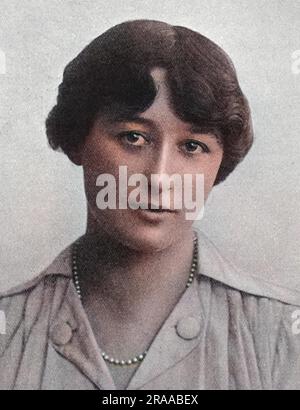 Mrs. Gordon Mills, deren Ehemann, Lieutenant Gordon Mills von den Coldstream Guards, 1915 im Einsatz getötet wurde, nur eine Woche nach ihrer Hochzeit. Mrs. Mills war die Tochter von Mr. Harry Slowburn. Datum: 1915 Stockfoto