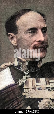 General Sir Ian Standish Monteith Hamilton (1853-1947), britischer Armeeoffizier, hier 1915 abgebildet. Hamilton war am besten bekannt als Befehlshaber der unglückseligen mediterranen Expeditionstruppe auf den Dardanellen während der Schlacht von Gallipoli. Er diente auch im Ersten und Zweiten Böhlerkrieg, im Zweiten angloafghanischen Krieg, im Mahdistenkrieg und im Russisch-Japanischen Krieg. Datum: 1915 Stockfoto