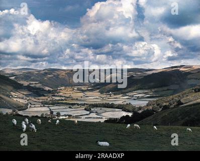 Ein schöner Eindruck vom Rheidol Valley, das westlich von Aberystwyth, Cardiganshire, Wales verläuft. Datum: 1960er Stockfoto