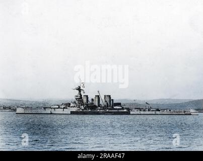 HMS Tiger, ein britischer Kampfkreuzer, startete 1913, diente während des Ersten Weltkriegs, 1931 stillgelegt. Datum: 1914-1918 Stockfoto