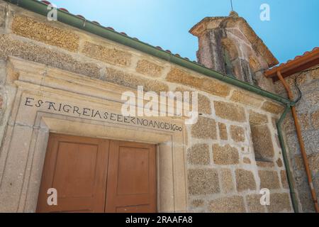 Wunderschöne Straßen und Architektur in der Altstadt von Guimaraes, Portugal. Stockfoto