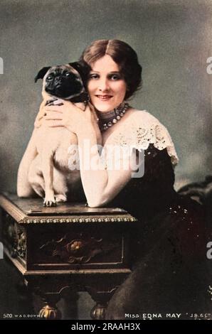 Porträtfoto mit Miss Edna May, amerikanische Schauspielerin und Sängerin. Stockfoto