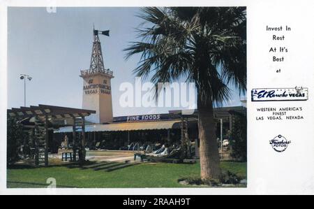 Hotel El Rancho, Las Vegas, Nevada, USA - das beste Hotel Westamerikas - investieren Sie in Ruhe vom Feinsten. Datum: 1940er Stockfoto