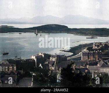 Blick auf Firth of Lorn von Oban, Schottland. Datum: Ende des 19. Jahrhunderts Stockfoto