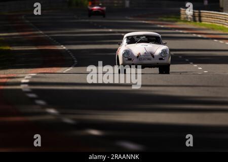 79 COURAUDON (FRA), GRANSART (FRA), Porsche 356 (pré-A) 1500 S Coupé 1954, Aktion während des Le Mans Classic 2023 vom 1. Bis 3. Juli 2023 auf dem Circuit des 24 Heures du Mans, in Le Mans, Frankreich - Photo Antonin Vincent/DPPI Credit: DPPI Media/Alamy Live News Stockfoto