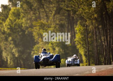 65 VAN DER LOF (Ned), Van der LOF (Ned), Delahaye 135 S 1936, Aktion während des Le Mans Classic 2023 vom 1. Bis 3. Juli 2023 auf dem Circuit des 24 Heures du Mans, in Le Mans, Frankreich - Photo Antonin Vincent/DPPI Credit: DPPI Media/Alamy Live News Stockfoto