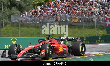 Spielberg, Österreich. 02. Juli 2023. Red Bull Ring Circuit, Spielberg, Österreich, 02. Juli 2023, Nr. 16 Charles Leclerc MC Scuderia Ferrari bei FORMEL 1 ROLEX GROSSER PREIS VON ÖSTERREICH 2023 - Race e PressConference - Formel 1 Championship Credit: Live Media Publishing Group/Alamy Live News Stockfoto