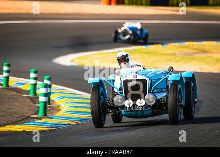 Le Mans, Frankreich. 02. Juli 2023. Aktion während des Le Mans Classic 2023 vom 1. Bis 3. Juli 2023 auf dem Circuit des 24 Heures du Mans in Le Mans, Frankreich - Foto Damien Saulnier/DPPI Credit: DPPI Media/Alamy Live News Stockfoto