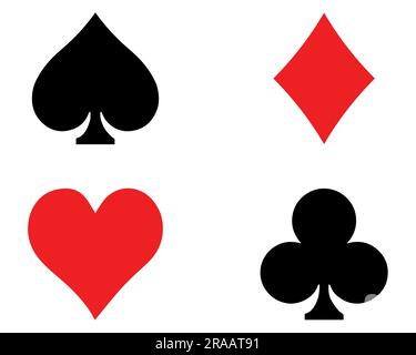 Set Spielkartenanzug Stock Vektor