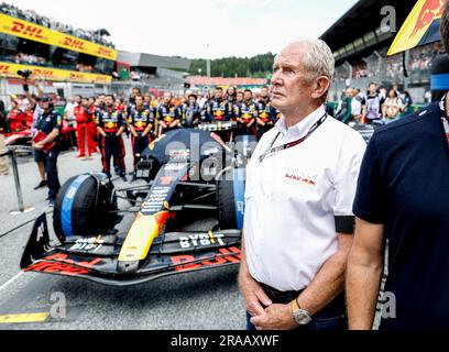 Spielberg, Autriche. 02. Juli 2023. MARKO Helmut (aut), Drivers' Manager of Red Bull Racing, Portrait während der Formel 2023, Rolex Grosser Preis von Osterreich, 2023, österreichischer Grand Prix, 9. Runde der Formel-1-Weltmeisterschaft 2023 vom 30. Juni bis 2. Juli 1 2023 auf dem Red Bull Ring in Spielberg, Österreich - Foto DPPI Credit: DPPI Media/Alamy Live News Stockfoto