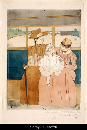 Im Omnibus. Mary Cassatt. 1890–91. Stockfoto